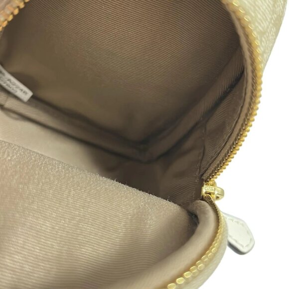 Auth COACH - C7803 White Beige Leather PVC Accessory Case - Picture 6 of 7